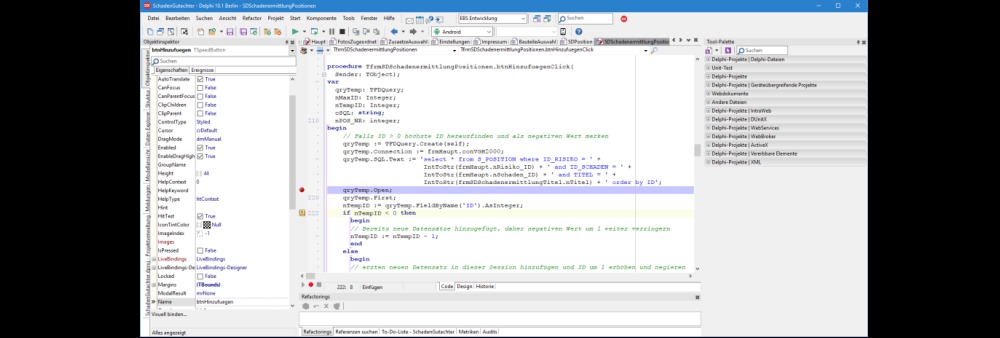 Delphi 10 Quellcode Entwicklung